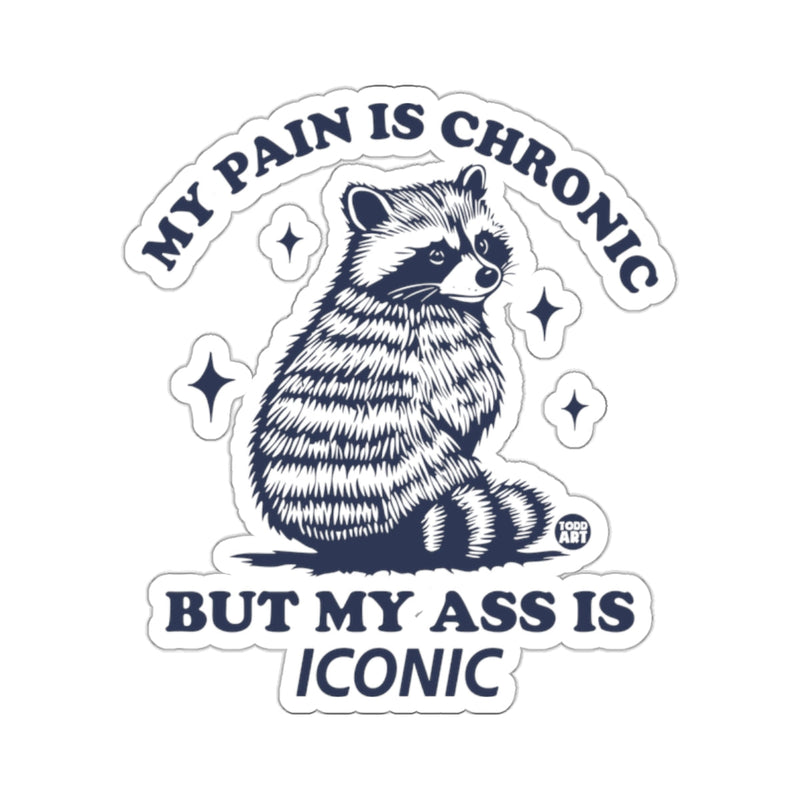 Load image into Gallery viewer, MY PAIN IS CHRONIC BUT MY ASS IS ICONIC Raccoon Humor 
