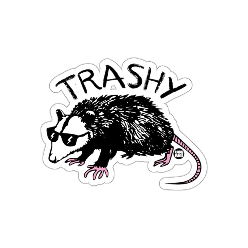Load image into Gallery viewer, TRASHY Cool Opossum Artwork Fun Graphic Art Decal sticker
