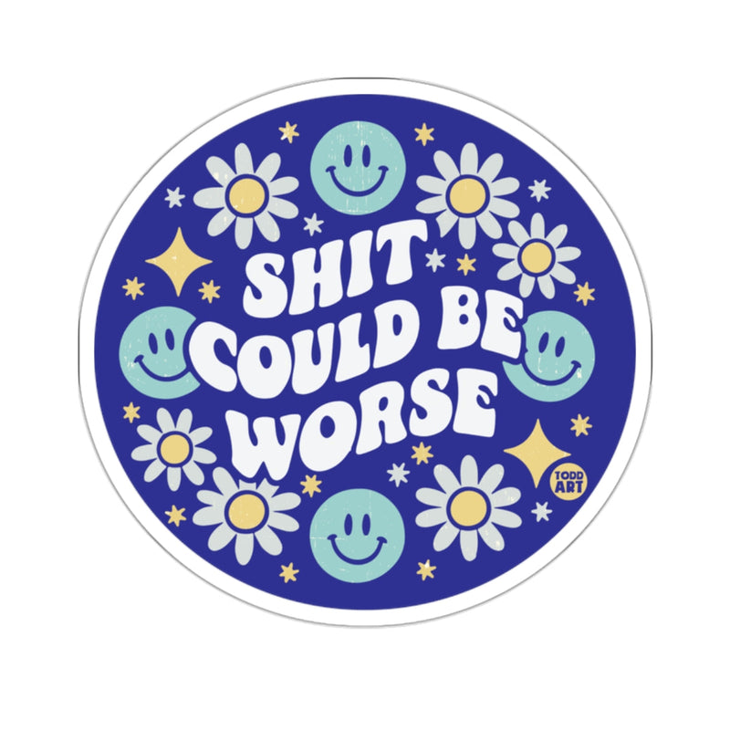 Load image into Gallery viewer, SHIT COULD BE WORSE Daisies Stars Smiley Faces 
