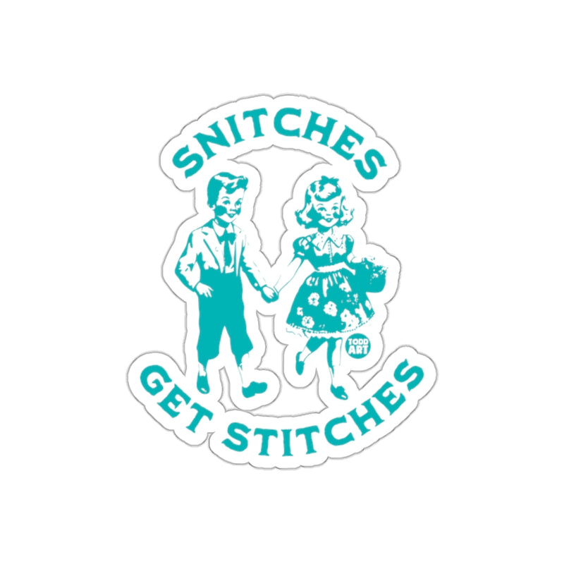 Load image into Gallery viewer, Snitches Get Stitches Todd Art Retro Design sticker
