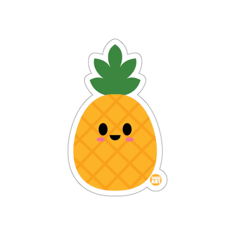 Load image into Gallery viewer, Cute Smiling Kawaii Pineapple Cartoon Sticker Product
