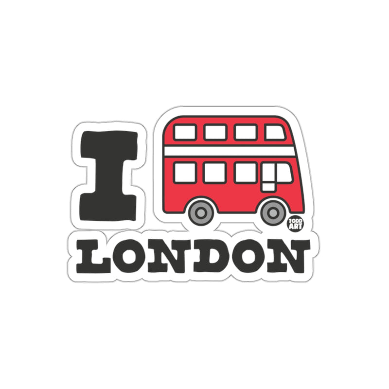Load image into Gallery viewer, I London Red Double Decker Bus Sticker Design

