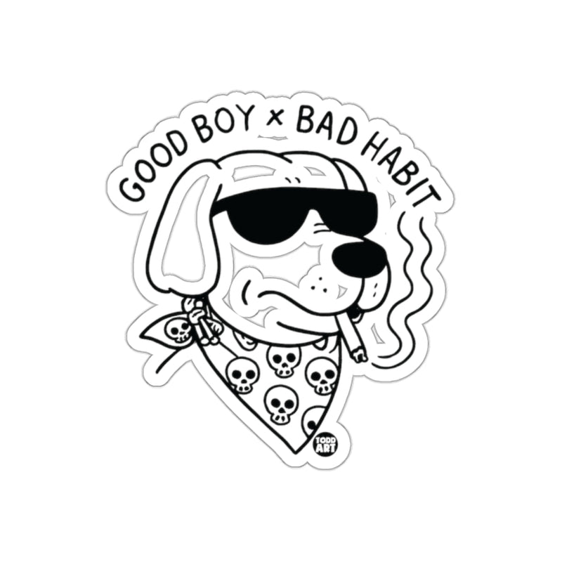 Load image into Gallery viewer, Cool Dog Sticker with Sunglasses and Bandana Accessory
