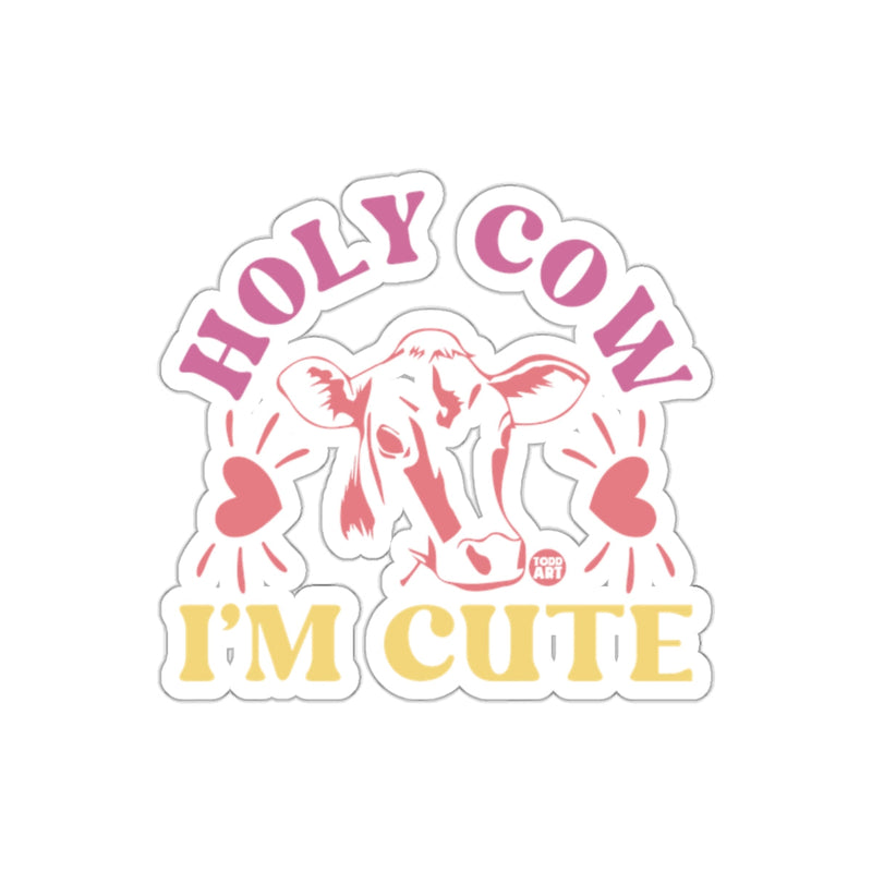 Load image into Gallery viewer, Holy Cow I'm Cute Adorable Sticker Design
