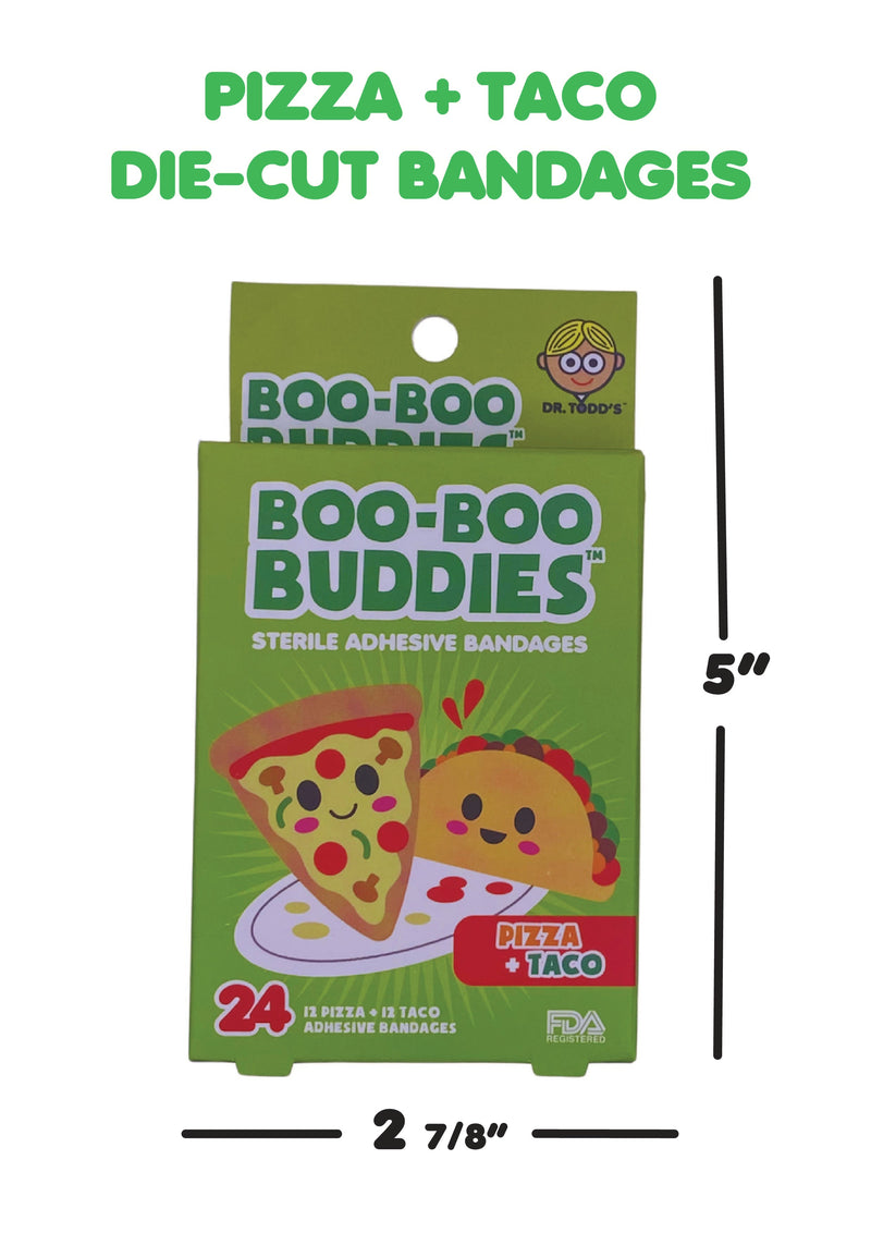 Load image into Gallery viewer, Boo-Boo Buddies Pizza and Taco Bandages
