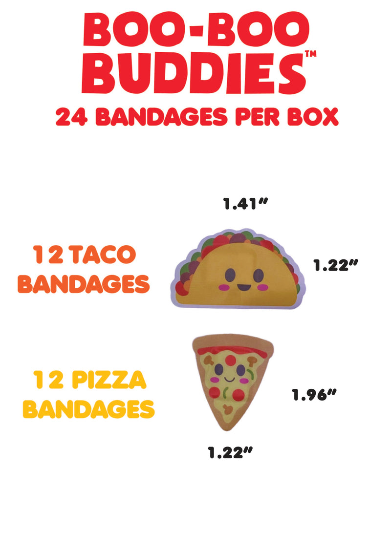 Load image into Gallery viewer, Boo-Boo Buddies Pizza and Taco Bandages
