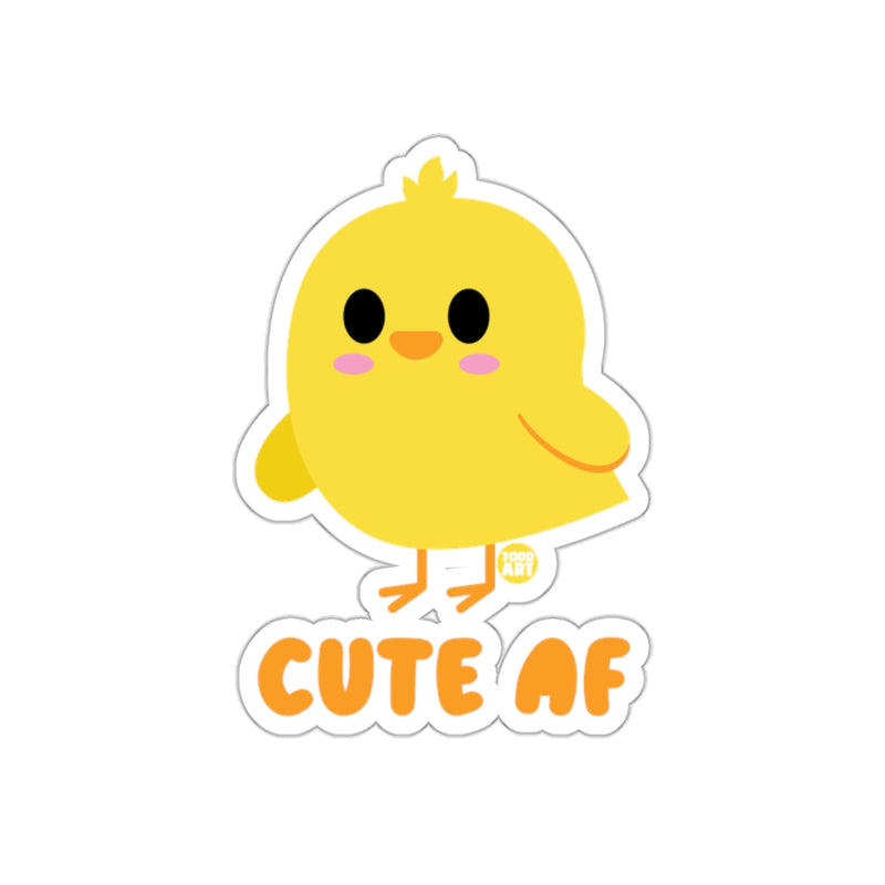 Load image into Gallery viewer, Cute AF cartoon chick sticker product
