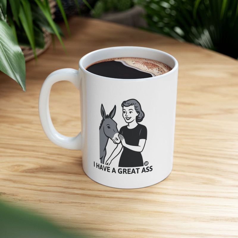 Load image into Gallery viewer, Funny Retro Humor Coffee Mug with Donkey Illustration

