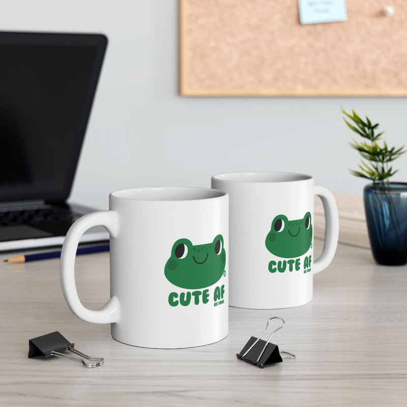 Load image into Gallery viewer, Cute AF Frog Design Office Mug for Coffee Lovers
