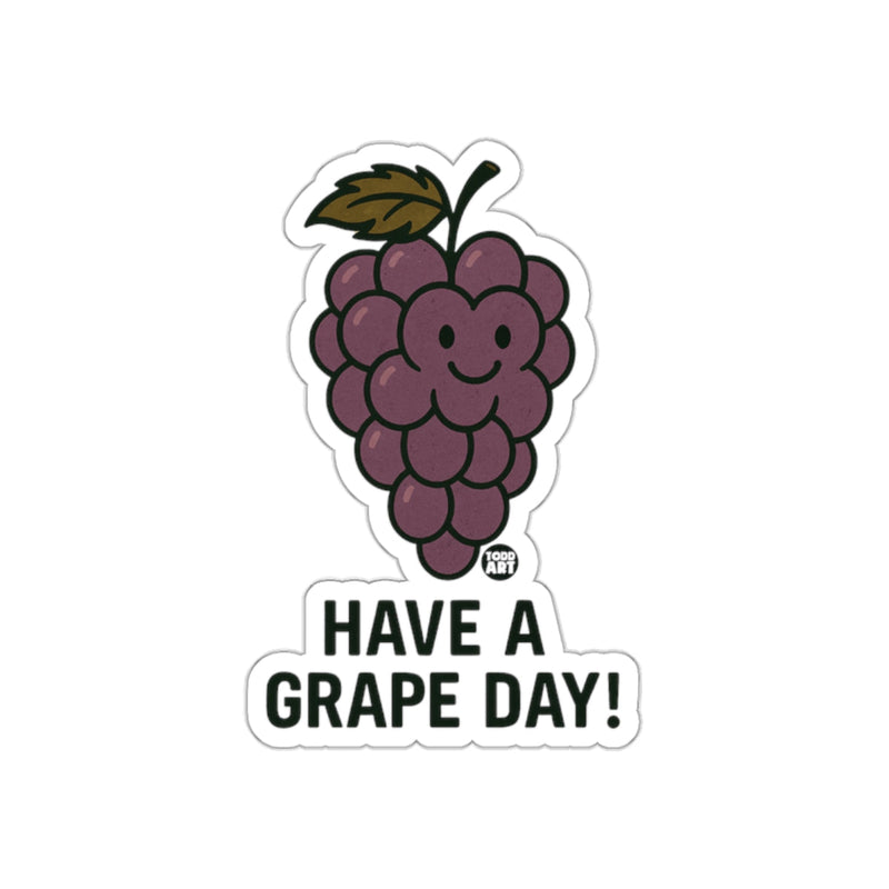 Load image into Gallery viewer, Have A Grape Day Cute Smiling Grape Sticker
