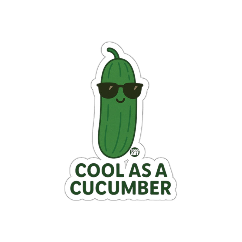 Load image into Gallery viewer, Cool As A Cucumber Fun Sticker for Kids and Adults
