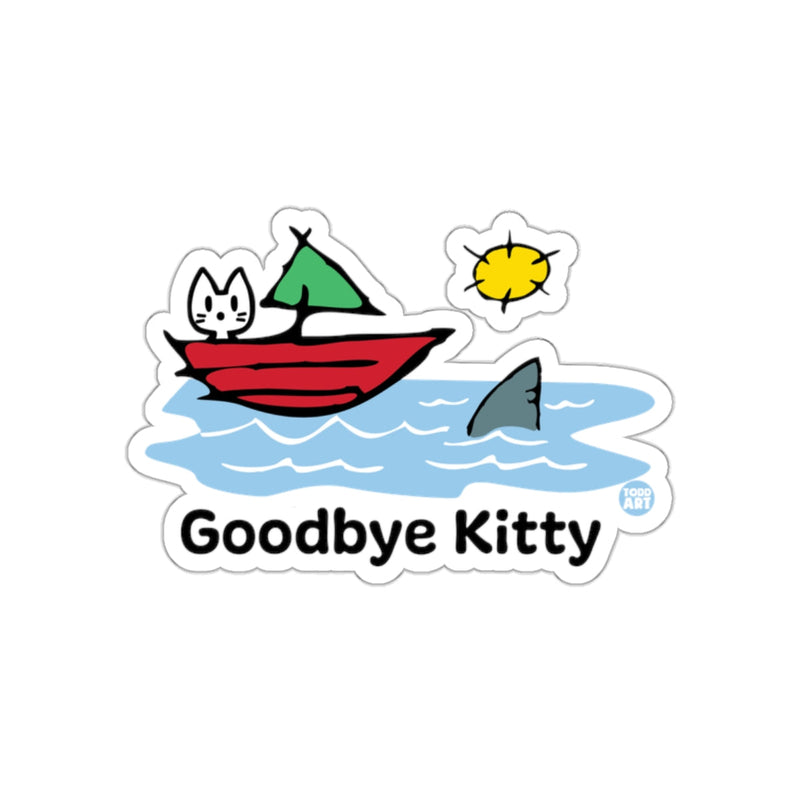 Load image into Gallery viewer, Goodbye Kitty Cute Cartoon Design Sticker Decal
