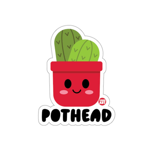 Pothead Cute Red Pot with Smiling Face Sticker