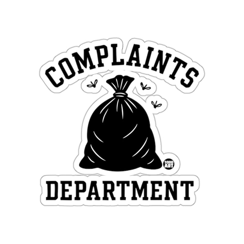Load image into Gallery viewer, Complaints Department Funny Garbage Bag Sticker
