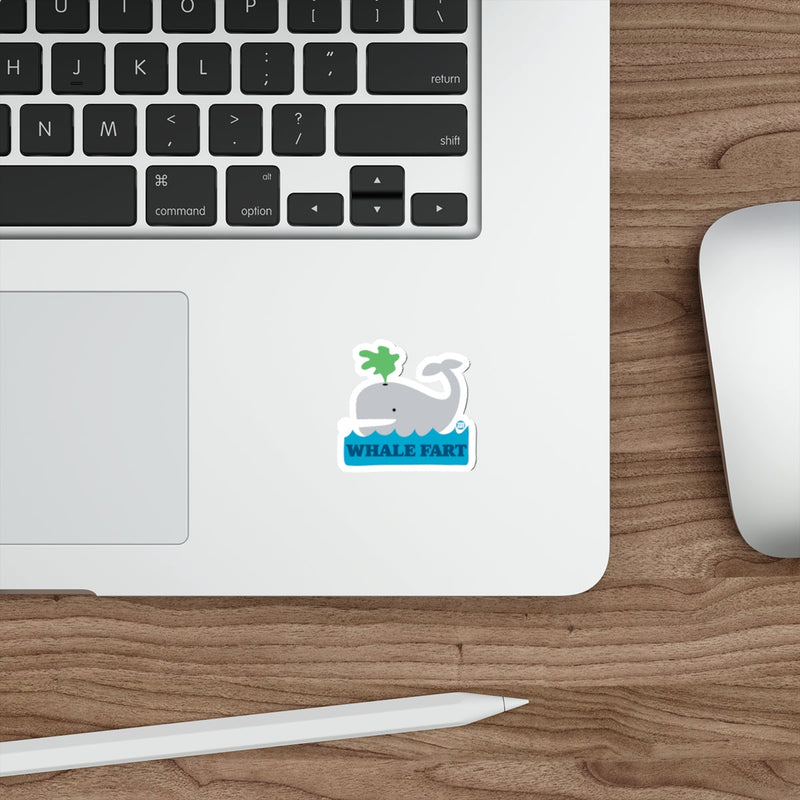 Load image into Gallery viewer, Cute Whale Fart Laptop Sticker for Fun Decor
