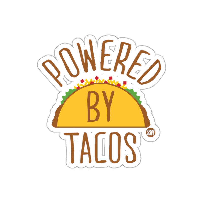 Load image into Gallery viewer, Powered by Tacos Graphic Design Sticker
