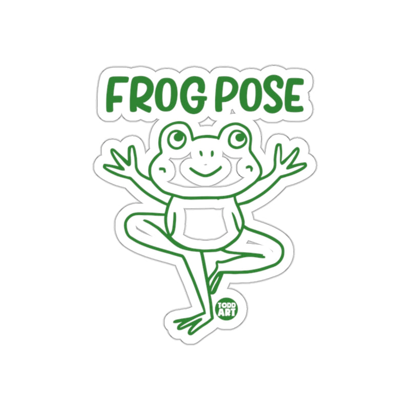 Load image into Gallery viewer, Frog Pose Sticker Todd Art Design Fun Decal
