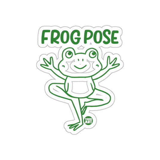 Frog Pose Sticker Todd Art Design Fun Decal