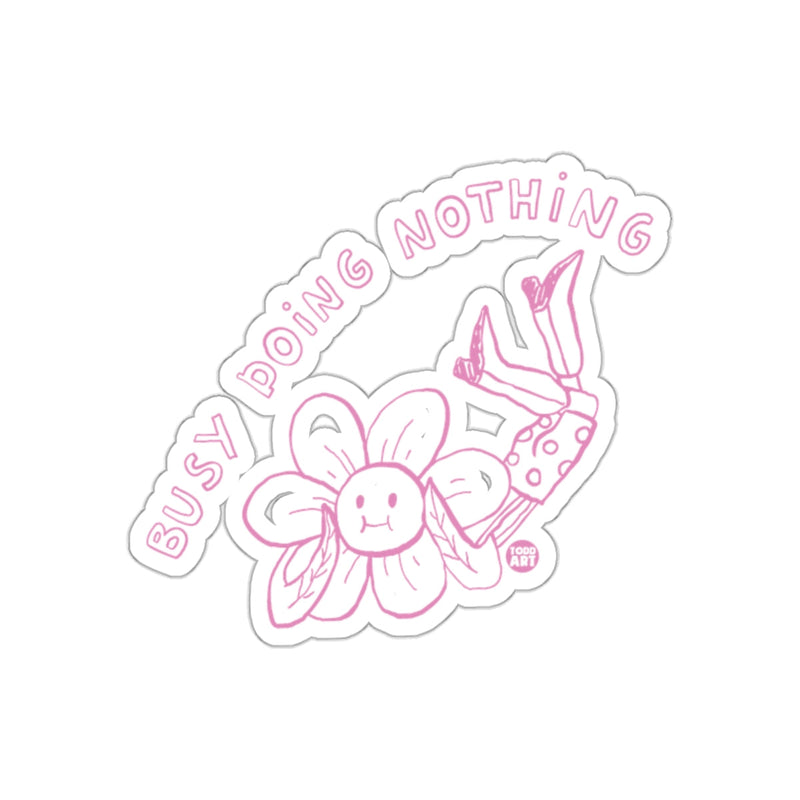 Load image into Gallery viewer, Busy Doing Nothing Flower With Person Doodle Art sticker
