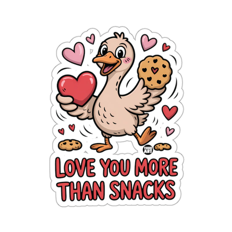 Load image into Gallery viewer, Cute Duck Hearts Cookies LOVE YOU MORE THAN SNACKS 
