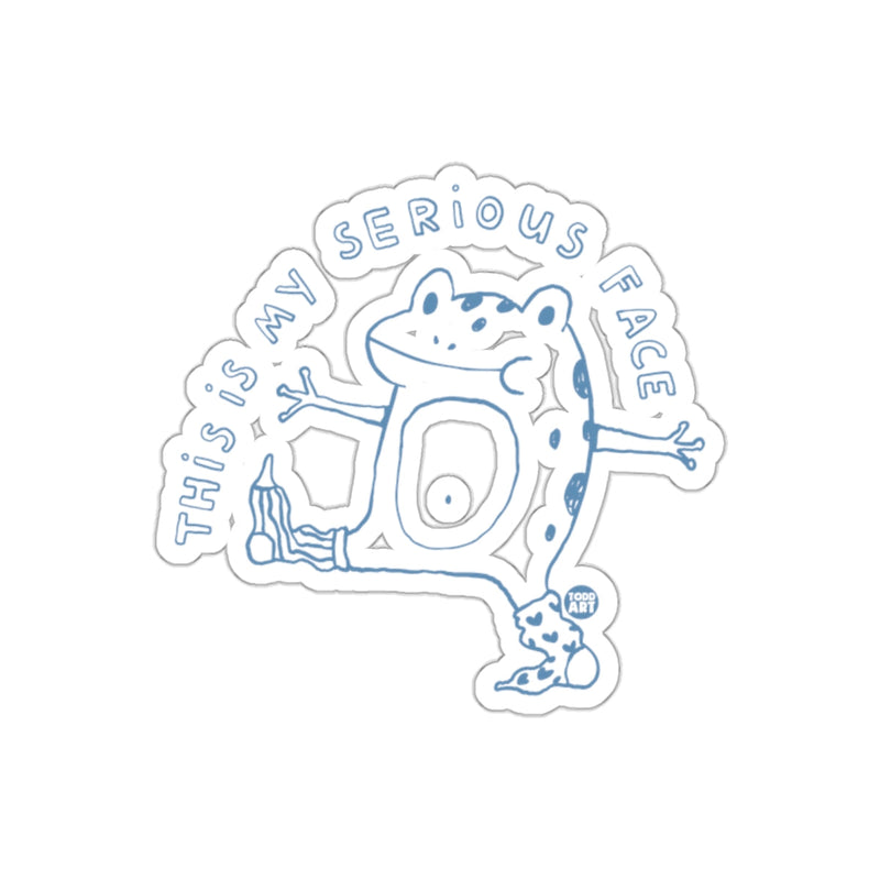 Load image into Gallery viewer, This Is My Serious Face Funny Frog Sticker
