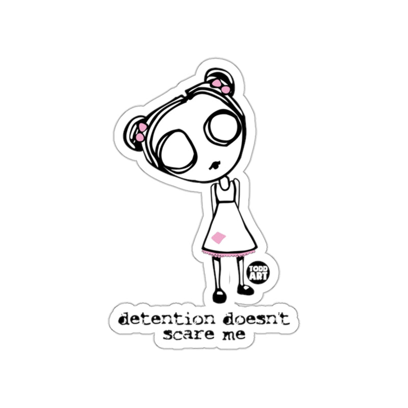 Load image into Gallery viewer, Cute Goth Girl Detention Doesn't Scare Me Sticker
