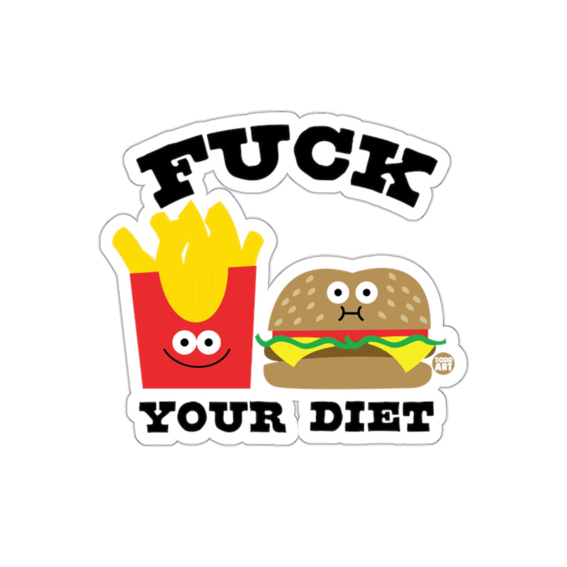 Load image into Gallery viewer, Funny Food Art Fuck Your Diet Sticker for Laptops
