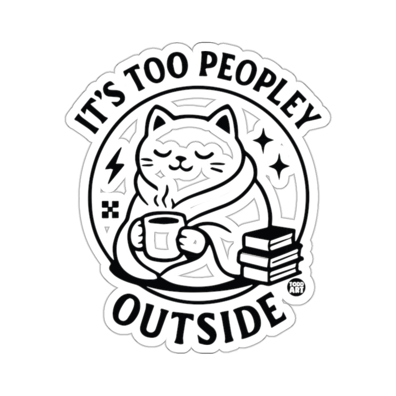 Load image into Gallery viewer, Its Too Peopley Outside Cozy Cat Mug Books 
