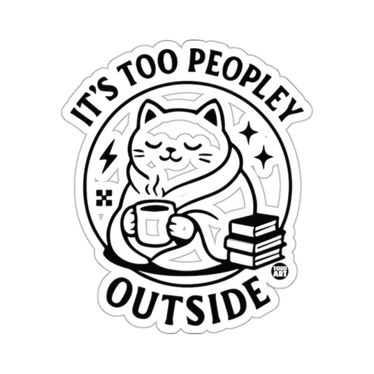 Its Too Peopley Outside Cozy Cat Mug Books 