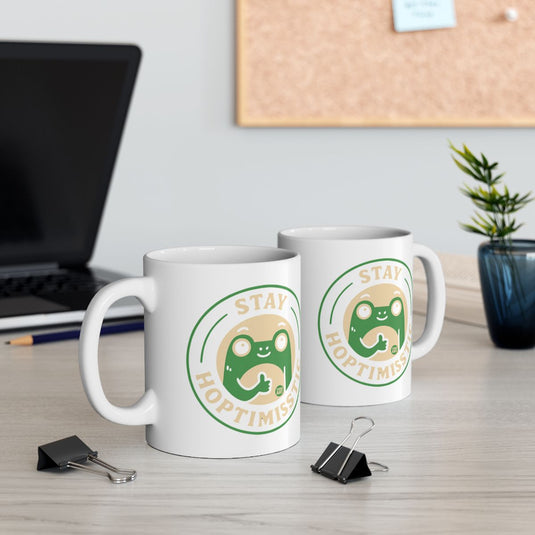 Stay Hoptimistic White Ceramic Mug product