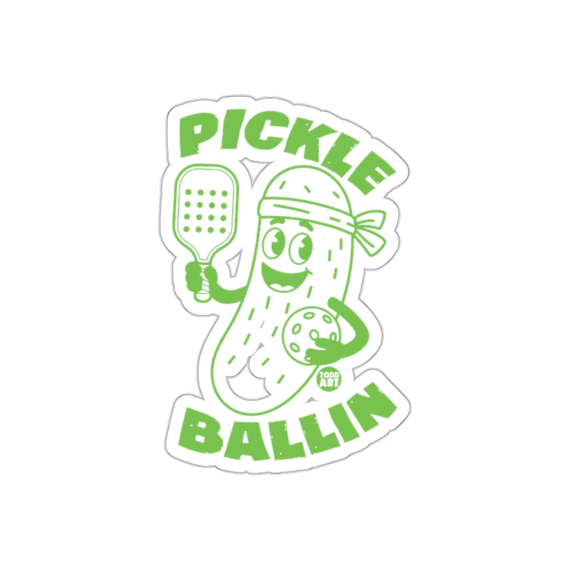 Load image into Gallery viewer, Pickle Ballin Pickle Cartoon Todd Art Funny sticker
