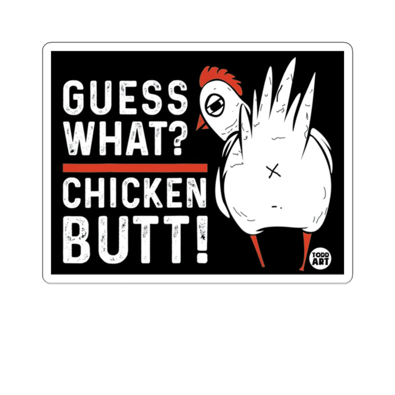 Load image into Gallery viewer, Guess What Chicken Butt Funny Illustrated Art print
