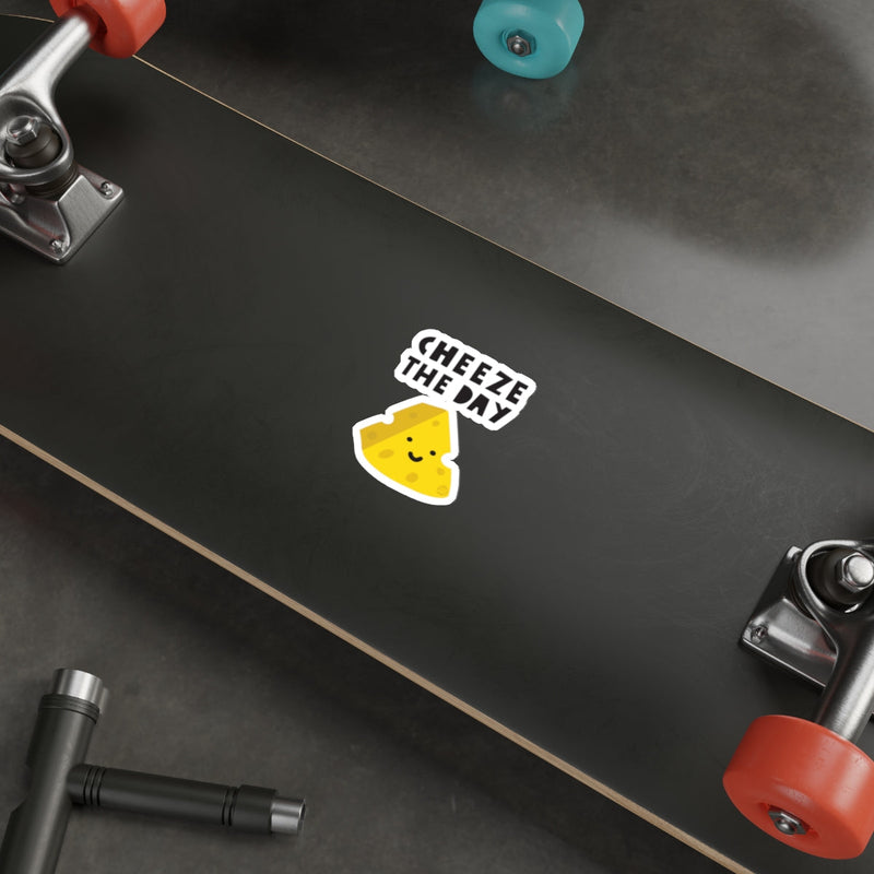 Load image into Gallery viewer, Cheeze The Day Adorable Cheese Sticker for Laptops
