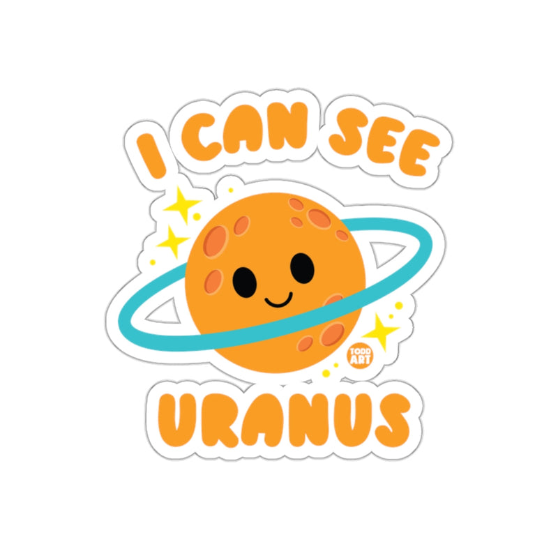 Load image into Gallery viewer, Funny Space-Themed I Can See Uranus Decal sticker

