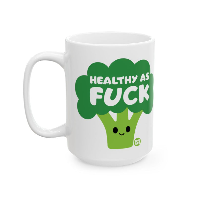 Load image into Gallery viewer, Healthy As Fuck Cute Broccoli Design Mug
