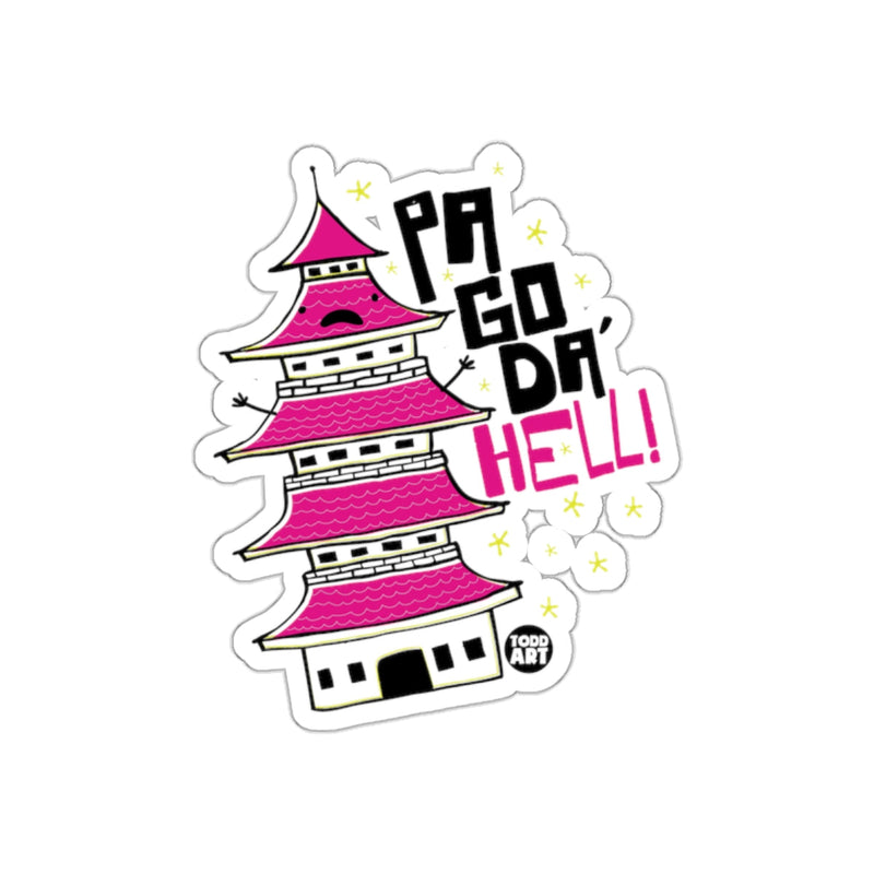 Load image into Gallery viewer, Pagoda Hell Cute and Funny Sticker for Laptops Water Bottles
