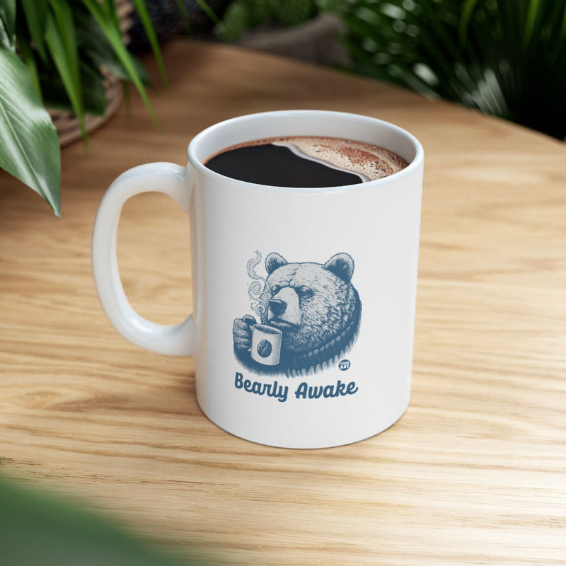 Load image into Gallery viewer, Bearly Awake Bear Drinking Coffee Mug product
