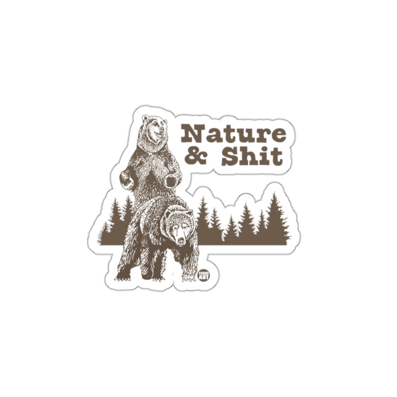 Load image into Gallery viewer, Nature &amp; Shit Bear and Forest Illustration Sticker

