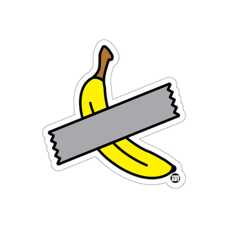 Load image into Gallery viewer, Duct Taped Banana Cartoon Sticker Fun Art Vinyl Decal
