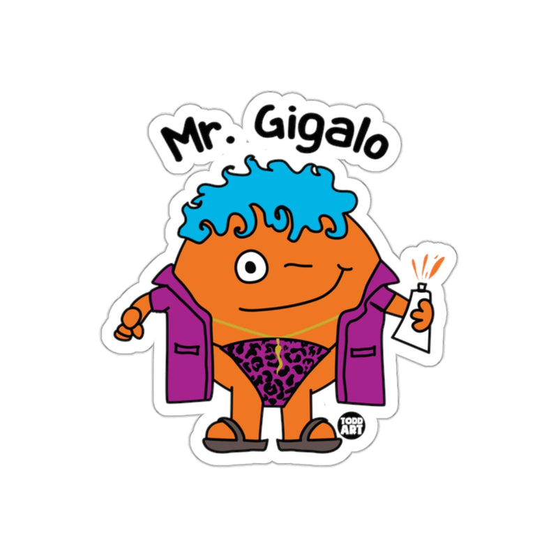 Load image into Gallery viewer, Mr. Gigalo with Blue Hair Funny Character Sticker
