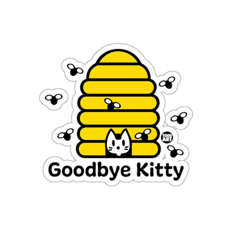 Load image into Gallery viewer, Goodbye Kitty Beehive Sticker Fun Design for All Ages
