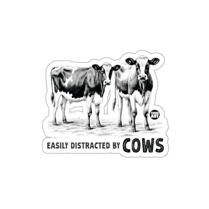 Load image into Gallery viewer, Easily Distracted By Cows Sticker Product
