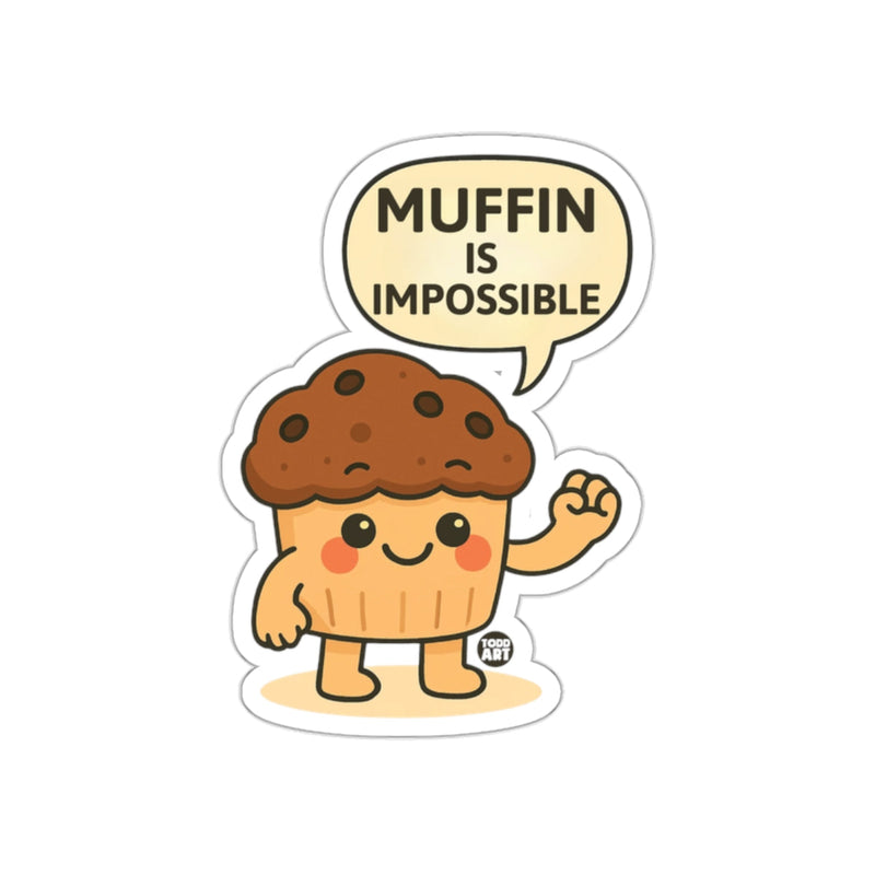 Load image into Gallery viewer, Muffin Is Impossible Cute Cartoon Sticker
