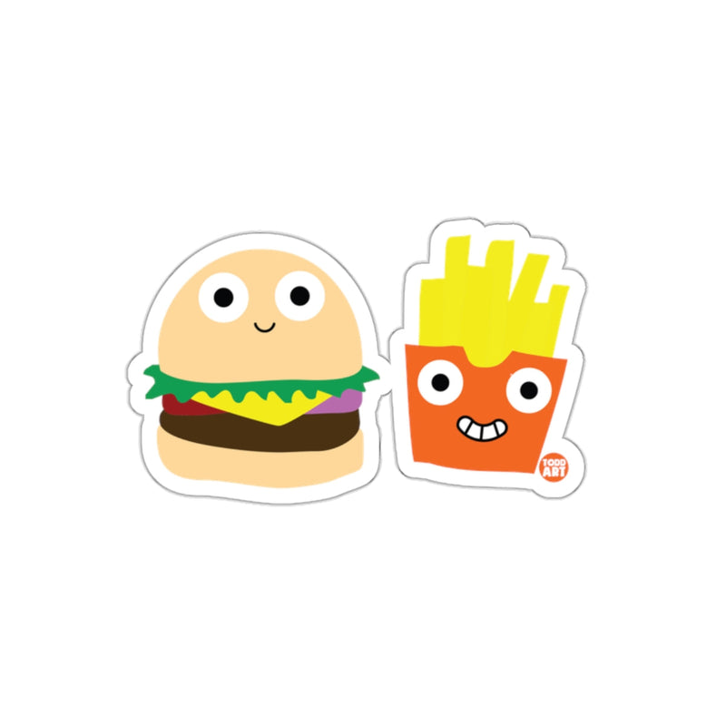 Load image into Gallery viewer, Cute Cartoon Burger and Fries Sticker Set Fun Decal
