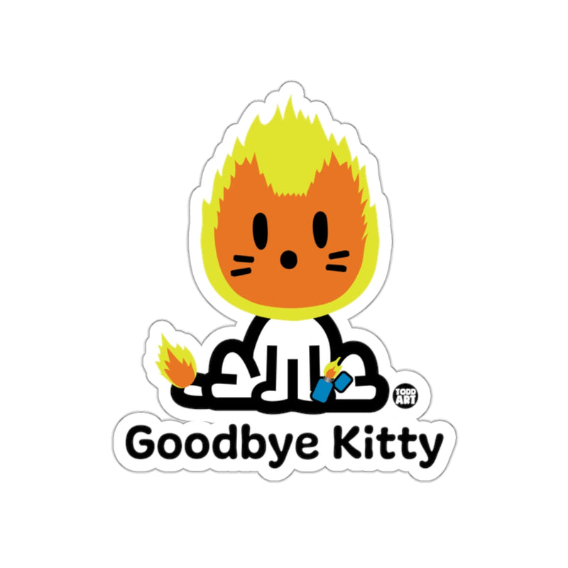 Load image into Gallery viewer, Goodbye Kitty Adorable Fire Design Sticker
