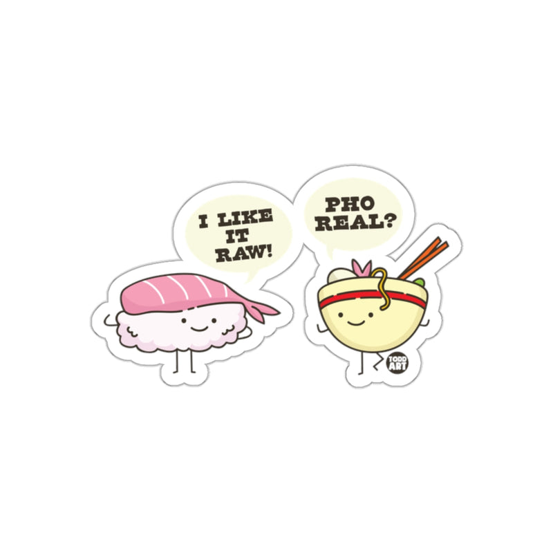 Load image into Gallery viewer, Funny Sushi and Pho Cartoon Characters Art Sticker
