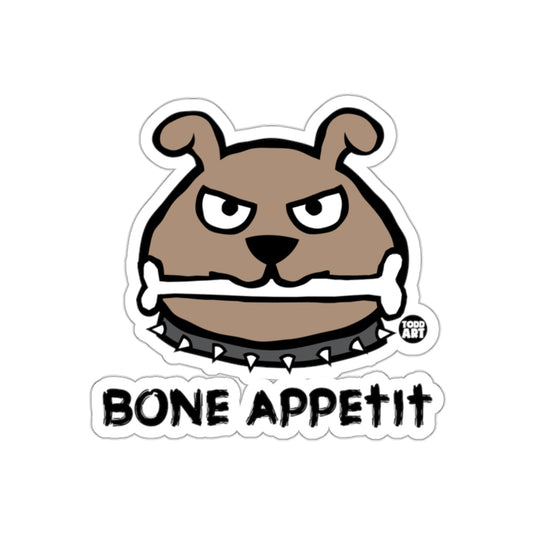 Bone Appetit Cartoon Dog Sticker for Pet Lovers