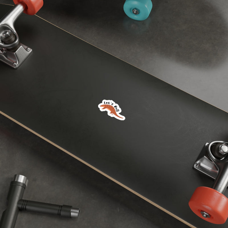Load image into Gallery viewer, Skateboard Deck with Let's Roll Sticker
