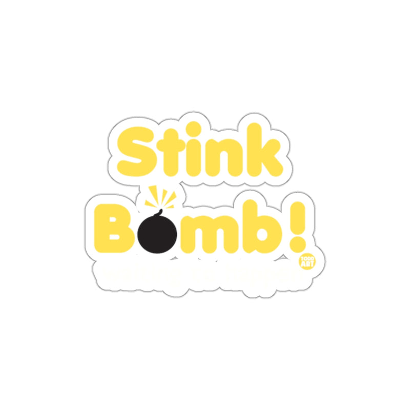 Load image into Gallery viewer, Stink Bomb Cute and Fun Yellow Black Sticker
