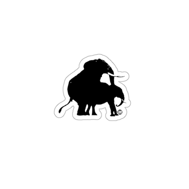 Load image into Gallery viewer, Funny Elephant Couple Animal Sticker Design
